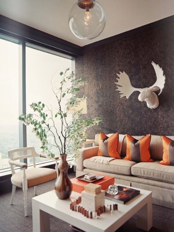 Cork-wallpaper-in-living-room